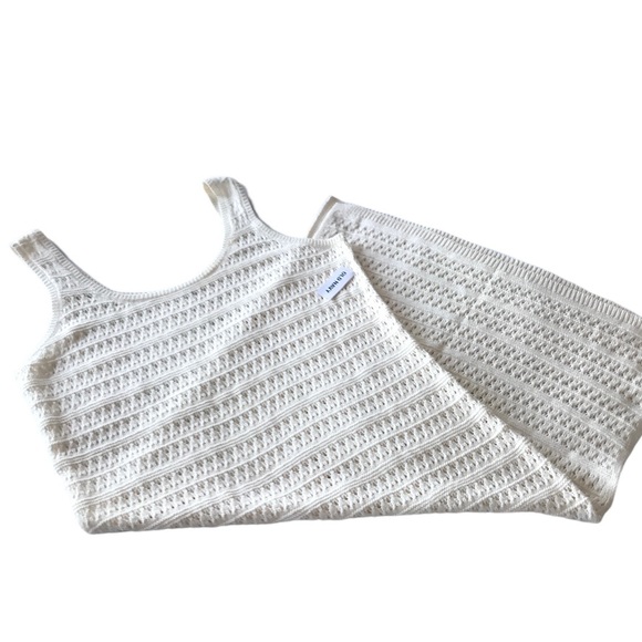 ✨Sold✨Old Navy Cream Knit Style Sleeveless Maxi Dress Size Extra Large New - Picture 2 of 10